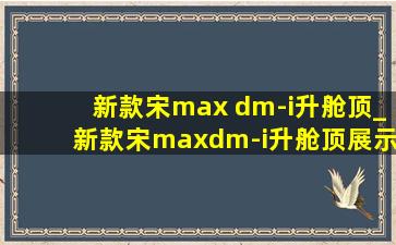 新款宋max dm-i升舱顶_新款宋maxdm-i升舱顶展示